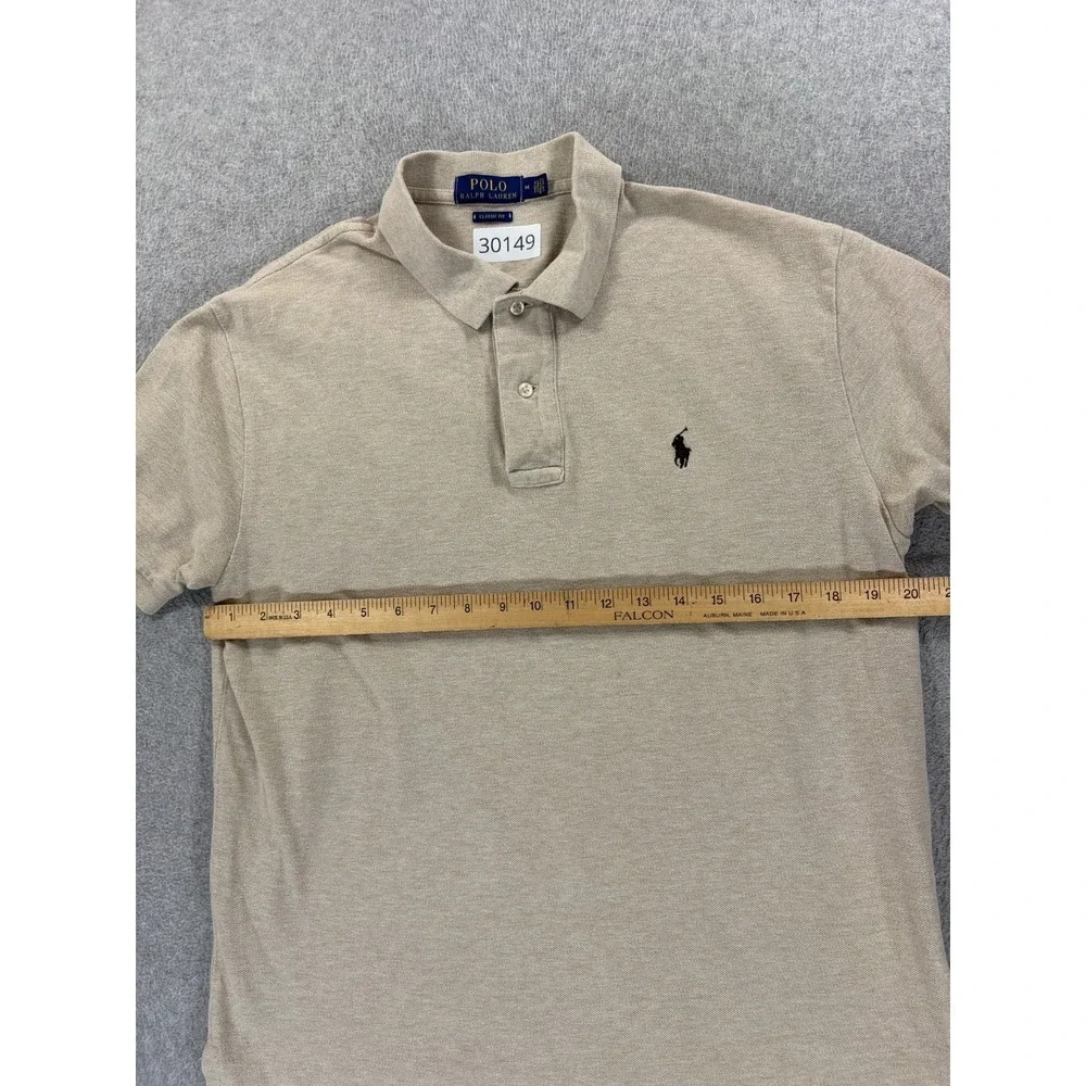 Polo Ralph Lauren Classic Solid Short Sleeve Polo Shirt (Men's Medium) Tan